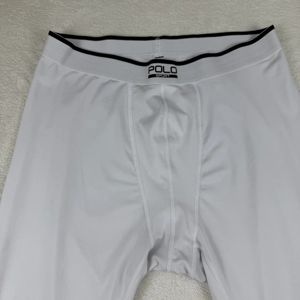 Polo Sport by Ralph Lauren Men's 3/4 Compression Tights White-READ‎